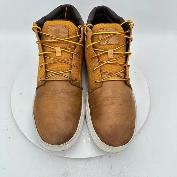 Timberland Men Size 11 A6750 Brown Leather Canvas Trekker Hiking Ankle Boot - Picture 3 of 11